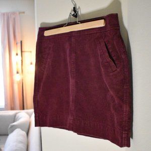 Ann Taylor LOFT Corduroy Pencil Skirt, Burgundy